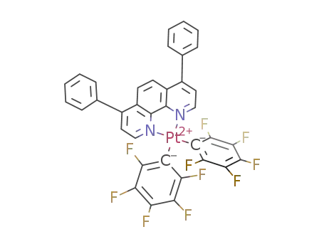 Molecular Structure of 852954-53-1 ((4,7-diphenylphenanthroline)Pt(C<sub>6</sub>F<sub>5</sub>)2)