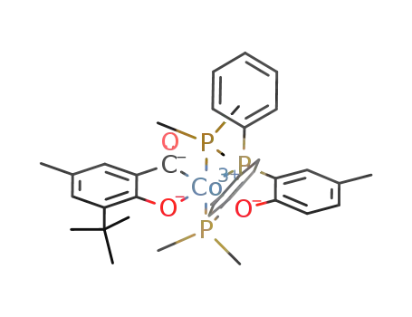 (3-tert-butyl-5-methyl-2-oxobenzoyl)(4-methyl-2-diphenylphosphanylphenolato)bis(trimethylphosphine)cobalt(III)