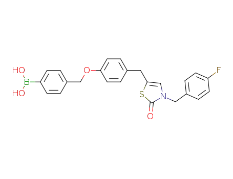(4-((4-((3-(4-Fluorobenzyl)-2-oxo-2,3-dihydrothiazol-5-yl)methyl)phenoxy)methyl)phenyl)boronic acid