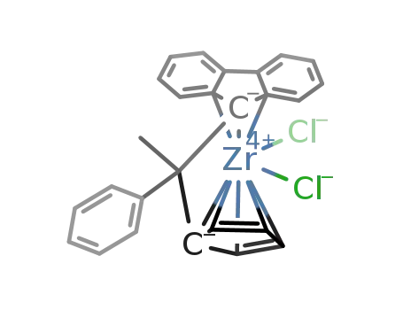 1-η(3)-(9-fluorenylidene)-1-η(5)-(1-cyclopentadienylidene)-1-phenylethane zirconium dichloride