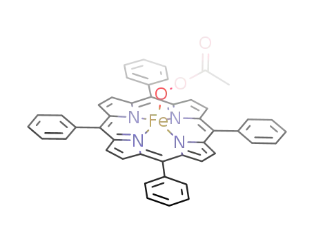 Fe(C(C<sub>6</sub>H<sub>5</sub>)C<sub>4</sub>H<sub>2</sub>NC(C<sub>6</sub>H<sub>5</sub>)C<sub>4</sub>H<sub>2</sub>NC(C<sub>6</sub>H<sub>5</sub>)C<sub>4</sub>H<sub>2</sub>NC(C<sub>6</sub>H<sub>5</sub>)C<sub>4</sub>H<sub>2</sub>N)O<sub>3</sub>CCH<sub>3</sub>