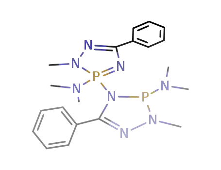 2H-1,2,4,3-Triazaphosphole,
3-(dimethylamino)-3-[3-(dimethylamino)-2,3-dihydro-2-methyl-5-phenyl-
4H-1,2,4,3-triazaphosphol-4-yl]-3,3-dihydro-2-methyl-5-phenyl-