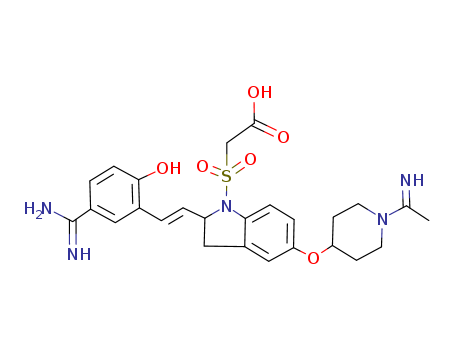 Acetic acid, 2-[[2-[(1E)-2-[5-(aminoiminomethyl)-2-hydroxyphenyl]ethenyl]-2,3-dihydro-5-[[1-(1-iminoethyl)-4-piperidinyl]oxy]-1H-indol-1-yl]sulfonyl]-