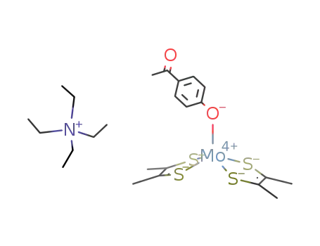 (Et<sub>4</sub>N)[Mo(O-p-C<sub>6</sub>H<sub>4</sub>COMe)(S<sub>2</sub>C<sub>2</sub>Me<sub>2</sub>)2]