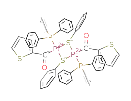 (PPh3)[(2-thienyl)C(O)]Pt(μ-SPh)2Pt[C(O)(2-thienyl)](PPh3)