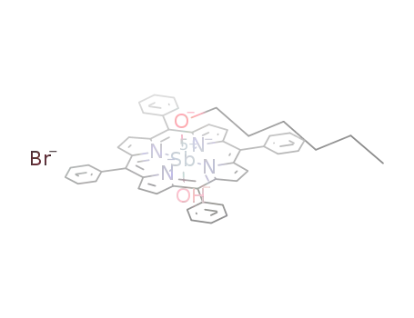 hexyloxo(hydroxo)tetraphenylporphyrinatoantimony bromide