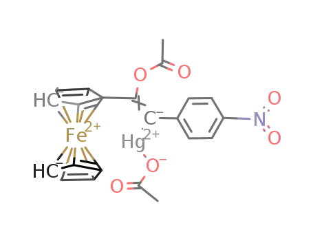(C<sub>5</sub>H<sub>5</sub>)Fe(C<sub>5</sub>H<sub>4</sub>C(OCOCH<sub>3</sub>)C(C<sub>6</sub>H<sub>4</sub>NO<sub>2</sub>)HgOCOCH<sub>3</sub>)