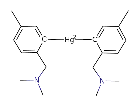 Hg(C<sub>6</sub>H<sub>3</sub>(CH<sub>3</sub>)-5-CH<sub>2</sub>NMe<sub>2</sub>-2)2