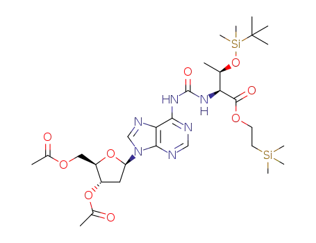 3',5'-di-O-acetyl-N<sub>6</sub>-[(1S,2R)-1-{[2-(trimethylsilyl)ethoxy]carbonyl}-2-{[(tert-butyl)dimethylsilyl]oxy}propylaminocarbonyl]-2'-deoxyadenosine