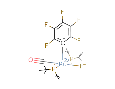 RuF(C<sub>6</sub>F<sub>5</sub>)(CO)(P(C(CH<sub>3</sub>)3)2CH<sub>3</sub>)2
