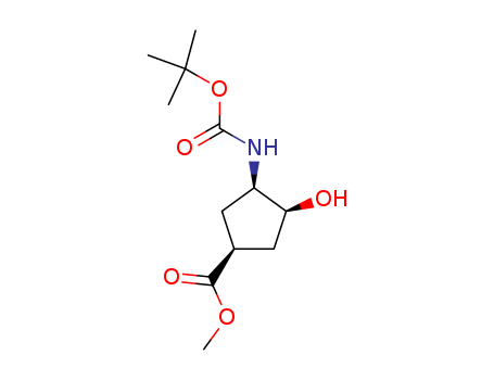 Cyclopentanecarboxylicacid, 3-[[(1,1-dimethylethoxy)carbonyl]amino]-4-hydroxy-, methyl ester,(1S,3R,4S)-