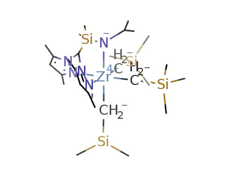 bis(3,5-dimethylpyrazolyl)CHSiMe<sub>2</sub>N(iPr)Zr(CH<sub>2</sub>SiMe<sub>3</sub>)3