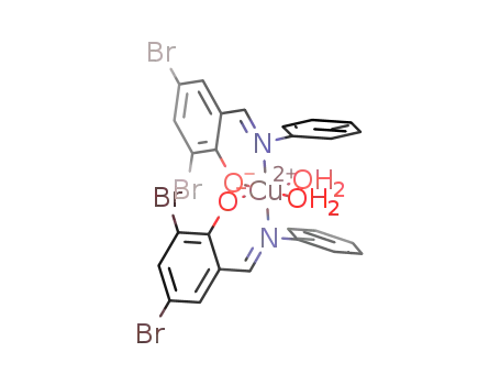 bis(3,5-dibromosalicylideneaniline)diaquocopper(II)