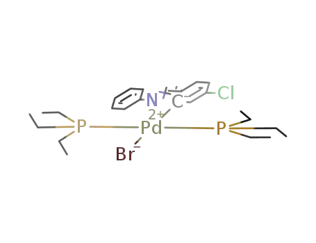 [Pd(ClC<sub>6</sub>H<sub>3</sub>CHNC<sub>6</sub>H<sub>5</sub>)Br(P(C<sub>2</sub>H<sub>5</sub>)3)2]