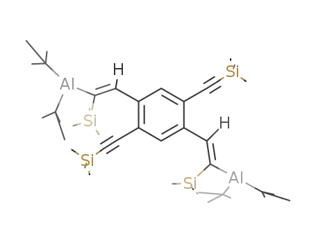 C<sub>6</sub>H<sub>2</sub>(C<sub>2</sub>Si(CH<sub>3</sub>)3)2(((CH<sub>3</sub>)3C)2AlC<sub>2</sub>HSi(CH<sub>3</sub>)3)2