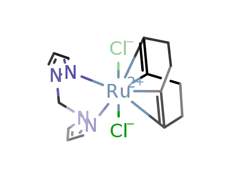 Molecular Structure of 152391-10-1 ([RuCl<sub>2</sub>(bis(pyrazol-1-yl)methane)(cycloocta-1,5-diene)])
