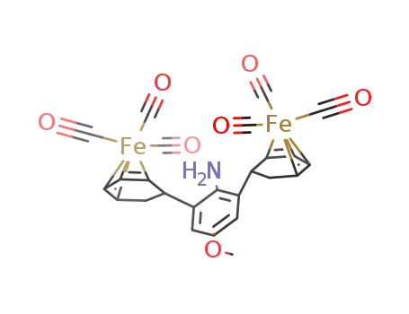((CO)3FeC<sub>6</sub>H<sub>7</sub>)2C<sub>6</sub>H<sub>2</sub>(OCH<sub>3</sub>)NH<sub>2</sub>