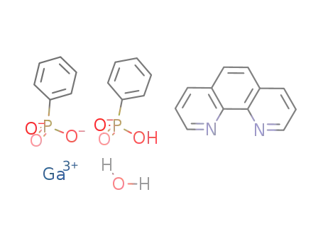 Ga(O<sub>3</sub>PC<sub>6</sub>H<sub>5</sub>)(O<sub>2</sub>P(OH)C<sub>6</sub>H<sub>5</sub>)(1,10-phenanthroline)*H<sub>2</sub>O