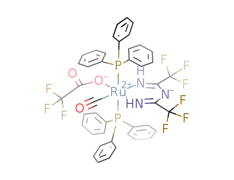 [Ru(1,1,1,5,5,5-hexafluoro-3-azapentane-2,4-diiminato)(O<sub>2</sub>CCF<sub>3</sub>)(CO)(PPh<sub>3</sub>)2]