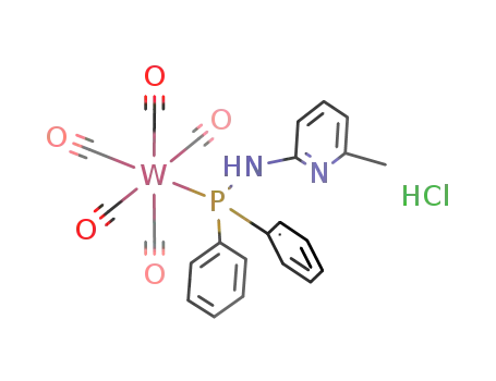 W(CO)5(CH<sub>3</sub>C<sub>5</sub>H<sub>3</sub>NHNHP(C<sub>6</sub>H<sub>5</sub>)2)<sup>(1+)</sup>*Cl<sup>(1-)</sup>=[W(CO)5(CH<sub>3</sub>C<sub>5</sub>H<sub>3</sub>NHNHP(C<sub>6</sub>H<sub>5</sub>)2)]Cl