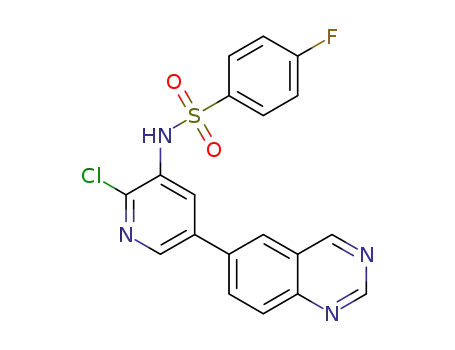 N-(2-chloro-5-(quinazolin-6-yl)pyridin-3-yl)-4-fluorobenzenesulfonamide