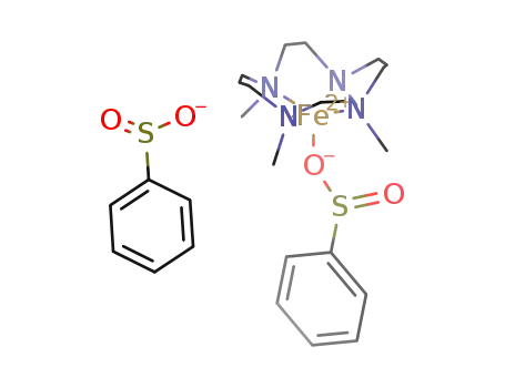 Molecular Structure of 1257532-93-6 ([Fe(II)(1,4,8,11-tetramethyl-1,4,8,11-tetraazacyclotetradecane)(benzenesulfinate)2])