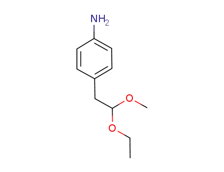 Molecular Structure of 1210335-89-9 (4-(2-ethoxy-2-methoxyethyl)aniline)