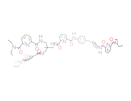 CH<sub>3</sub>C(CH<sub>2</sub>NHCOC<sub>5</sub>H<sub>3</sub>NCON(C<sub>2</sub>H<sub>5</sub>)2)2CH<sub>2</sub>NHCOC<sub>5</sub>H<sub>3</sub>NCONHC<sub>6</sub>H<sub>4</sub>CH<sub>2</sub>C<sub>6</sub>H<sub>4</sub>NHCOC<sub>5</sub>H<sub>3</sub>NCON(C<sub>2</sub>H<sub>5</sub>)2