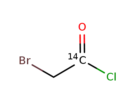 Molecular Structure of 82896-34-2 (BROMOACETYL CHLORIDE, [1-14C])