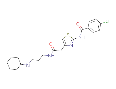N-[3-(cyclohexylamino)propyl]-2-[[(4-chlorophenyl)carbonyl]amino]-1,3-thiazol-4-yl-acetamide