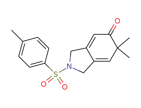 Molecular Structure of 1034250-52-6 (6,6-dimethyl-2-[(4-methylphenyl)sulfonyl]-1,2,3,6-tetrahydro-5H-isoindol-5-one)