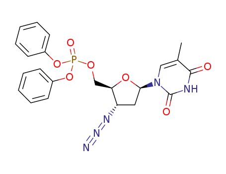 Molecular Structure of 142629-85-4 (5'-Thymidylic acid,3'-azido-3'-deoxy-, diphenyl ester (9CI))