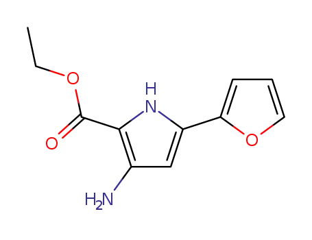Molecular Structure of 237435-96-0 (Ethyl 3-amino-5-(furan-2-yl)-1H-pyrrole-2-carboxylate)