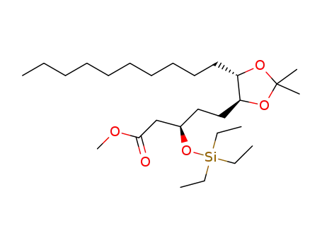 methyl (R)-5-((4S,5S)-5-decyl-2,2-dimethyl-1,3-dioxolan-4-yl)-3-((triethylsilyl)oxy)pentanoate