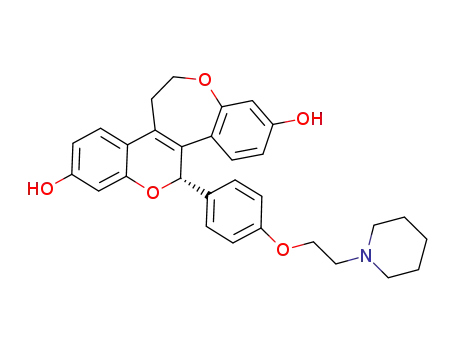 5S-(-)-[4-(2-piperidin-1-yl-ethoxy)phenyl]-11,12-dihydro-5H-6,13-dioxa-benzo[3,4]cyclohepta[1,2-a]naphthalene-2,8-diol