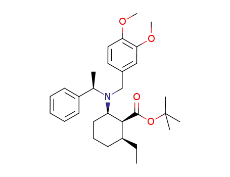 tert-butyl (1S,2R,6S)-6-[N-(3,4-dimethoxybenzyl)-N-((1R)-α-phenylethyl)-amino]-2-ethyl-cyclohexane-carboxylate