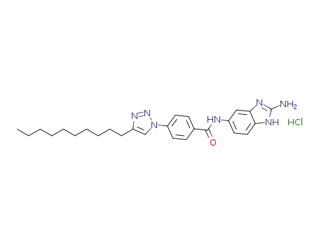 N-(2-amino-1H-benzo[d]imidazol-5-yl)-4-(4-decyl-1H-1,2,3-triazol-1-yl)benzamide hydrochloride