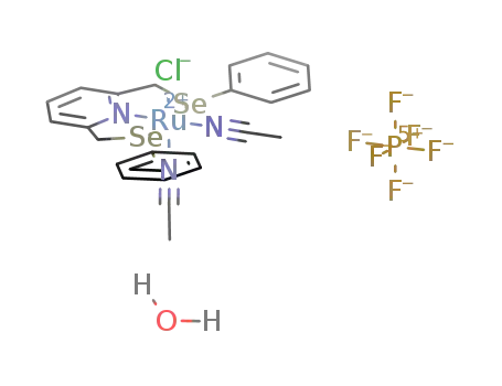 mer-[(2,6-bis((phenylseleno)methyl)pyridine)(CH<sub>3</sub>CN)2RuCl](PF<sub>6</sub>)*H<sub>2</sub>O