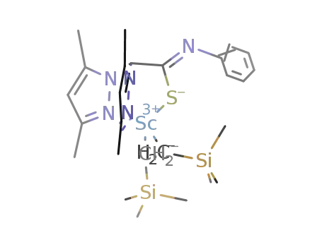 [Sc(CH<sub>2</sub>Si(CH<sub>3</sub>)3)2(HC(N<sub>2</sub>C<sub>3</sub>H(CH<sub>3</sub>)2)2C(S)NC<sub>6</sub>H<sub>5</sub>)]
