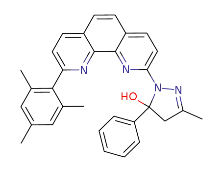 2-(3-methyl-5-hydroxyl-5-phenylpyrazolin-1-yl)-9-mesityl-1,10-phenanthroline
