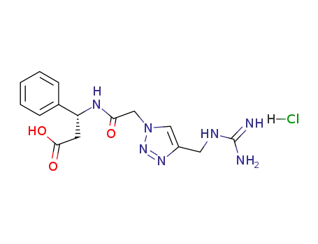 (R)-3-[2-(4-guanidinomethyl[1,2,3]triazol-1-yl)acetylamino]-3-phenylpropionic acid hydrochloride