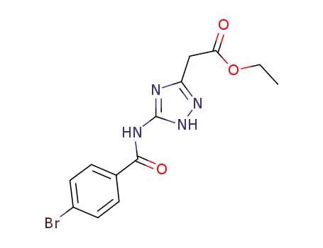 ethyl 5-(4-bromobenzamido)-1H-1,2,4-triazole-3-acetate