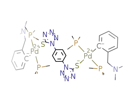 [Pd(N,N'-dimethylbenzylamine)(PMe3)2SCN4]2(μ-C6H4)