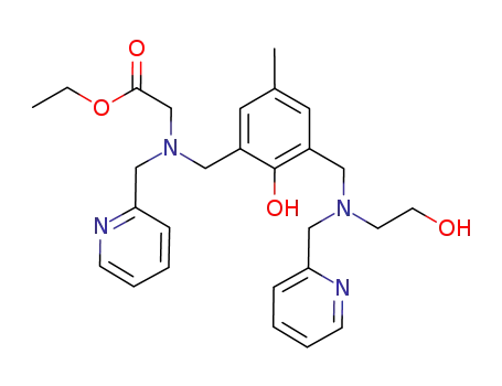 ethyl 2-((2-hydroxy-3-(((2-hydroxyethyl)(pyridin-2-ylmethyl)amino)methyl)-5-methylbenzyl)(pyridin-2-ylmethyl)amino)acetate