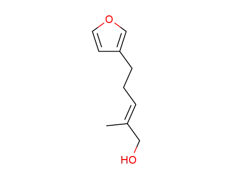 Molecular Structure of 22391-29-3 ((E)-5-(furan-3-yl)-2-methylpent-2-en-1-ol)