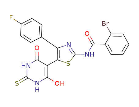N-[4-(4-fluorophenyl)-5-(6-hydroxy-4-oxo-2-thioxo-1,2,3,4-tetrahydropyrimidin-5-yl)thiazol-2-yl]-2-bromobenzamide
