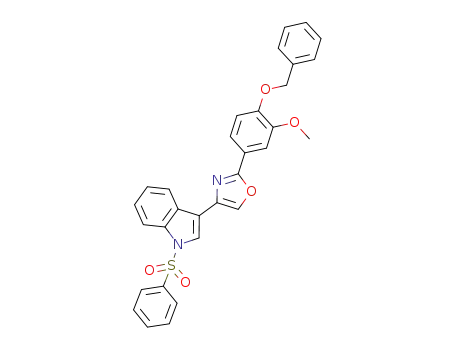 4-(1'-benzenesulfonylindol-3'-yl)-2-(4'-benzyloxy-3'-methoxyphenyl)oxazole