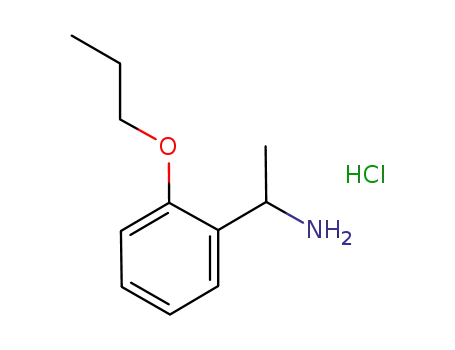 Molecular Structure of 1135292-86-2 (1-(2-propoxyphenyl)-1-ethanamine hydrochloride)