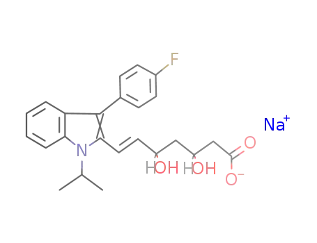 sodium (3S,5R,E)-7-(3-(4-fluorophenyl)-1-isopropyl-1H-indol-2-yl)-3,5-dihydroxyhept-6-enoate