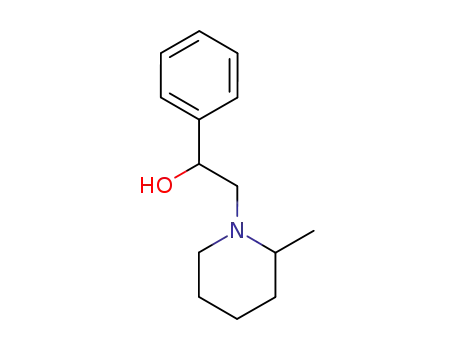 Molecular Structure of 3468-44-8 (2-(2-methyl-piperidin-1-yl)-1-phenyl-ethanol)